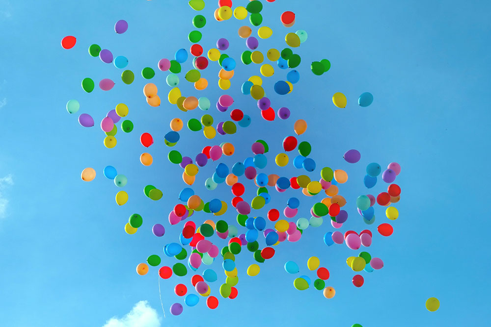 Farbenfrohe Ballons